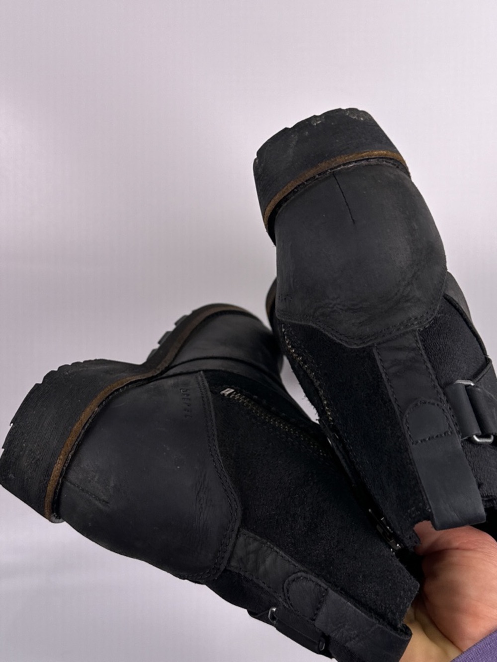Teva Ellery Ankle WP Boot Strappy Waterproof Leather Black Size 8 - Picture 5 of 11